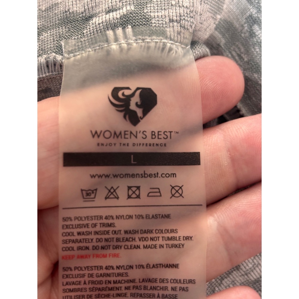 Women's Best Compression Leggings L Grey Camo Seamless High Rise Athleisure - Picture 6 of 8